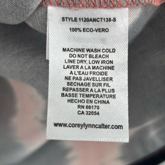 Anthropologie Corey Lynn Calter Annika Blouse Black/Peach Size XS NWT - Picture 10 of 11